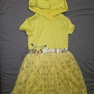 Pokemon Yellow Pikachu Hooded Tulle Dress